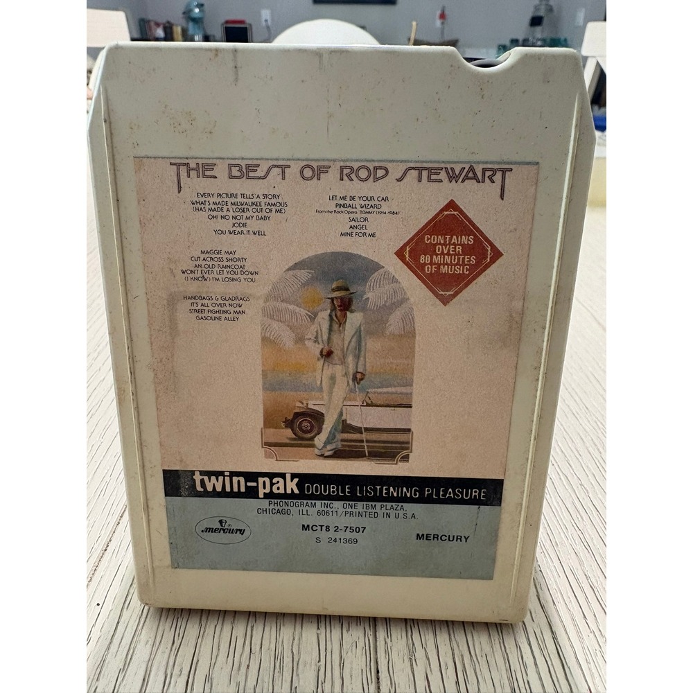 The Best of Rod Stewart Rock 8-Track Tape Twin-Pak 1976 Mercury MCT8 2-7507
